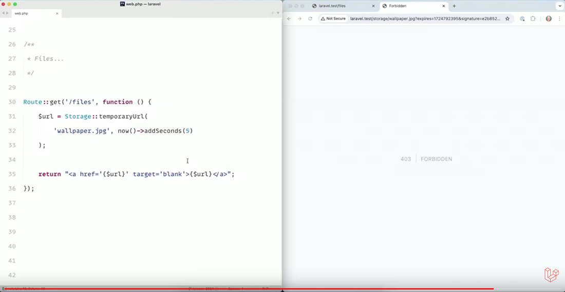 Temporary File URL with Local Filesystem Driver