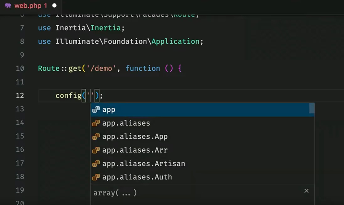Autocomplete for services